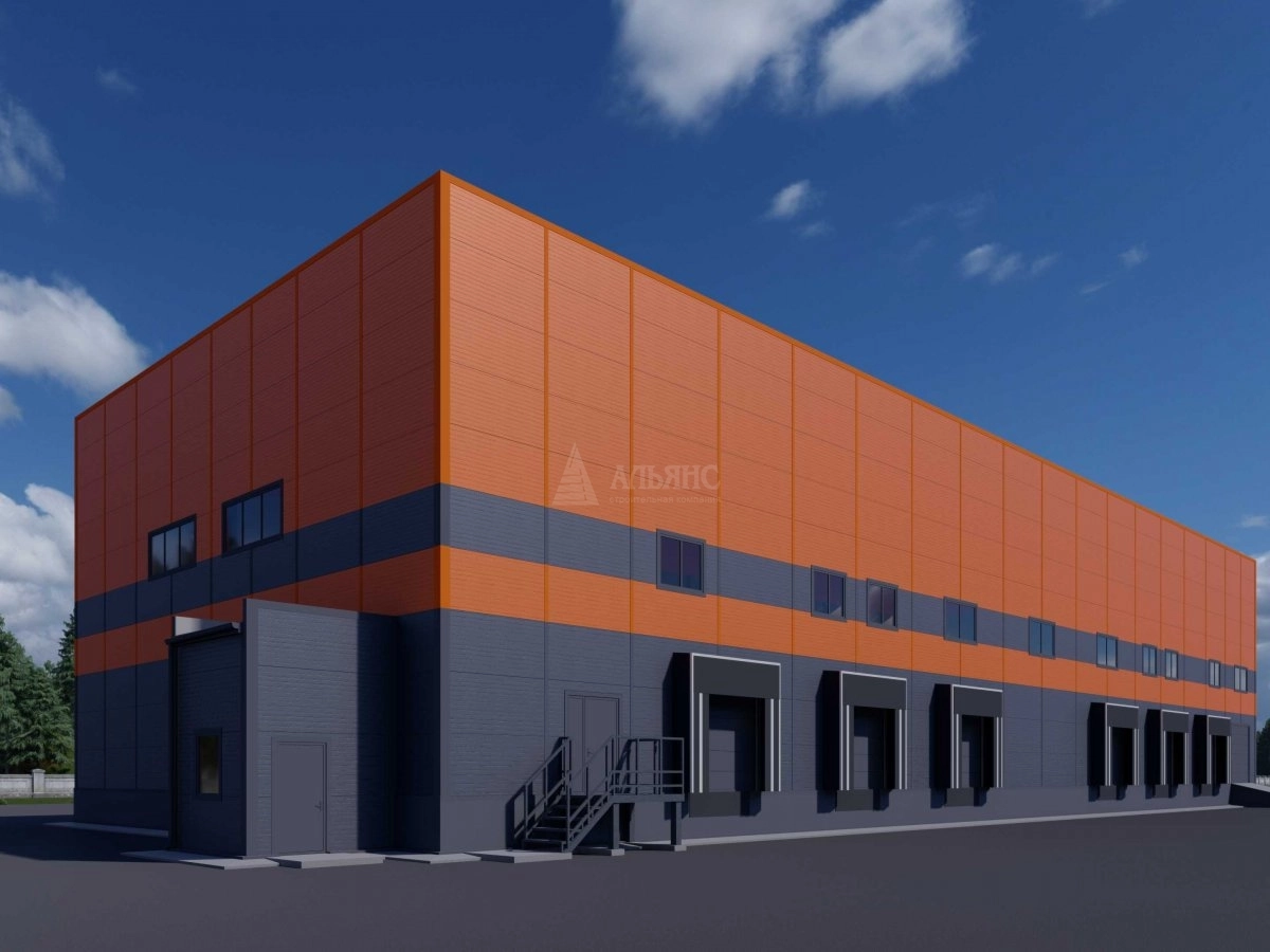3D визуализация Склад из сэндвич панелей - фото 2