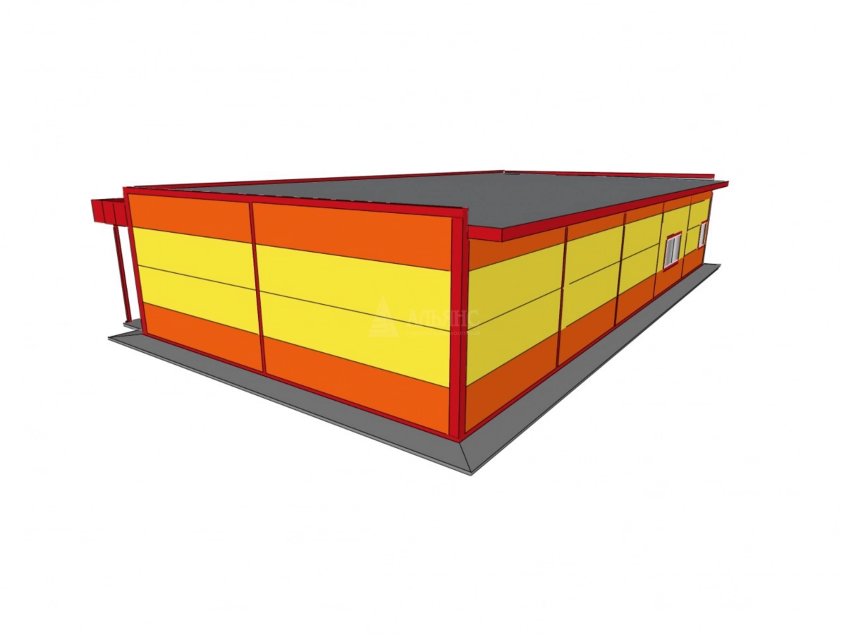 3D визуализация Магазин из сэндвич-панелей - фото 8