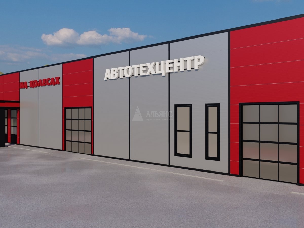 3D визуализация Проект СТО из сэндвич-панелей - фото 5