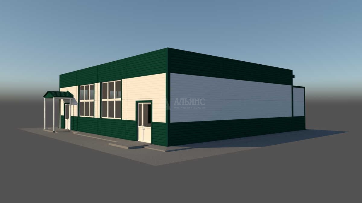 3D визуализация Магазин из сэндвич-панелей - фото 6